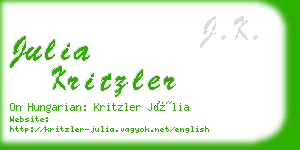 julia kritzler business card